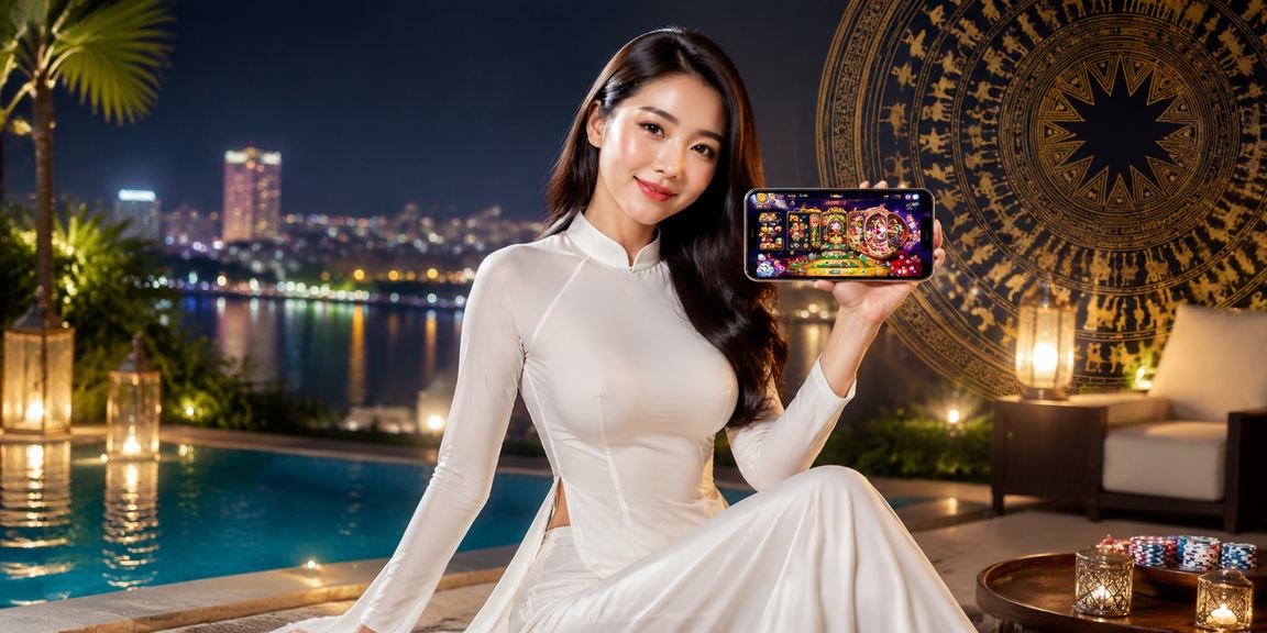 Người dùng sử dụng ứng dụng xsthu6 trên điện thoại trong bối cảnh phố cổ Hà Nội